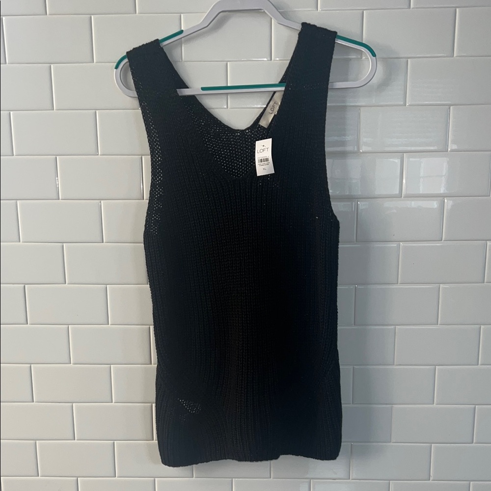 LOFT Black V-Neck Sweater